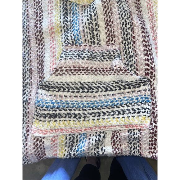 Baja Joe Unisex Pullover Hoodie Size Small Multicolor Rainbow Cotton Blend Boho - Picture 10 of 10